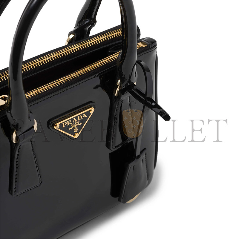 PRADA GALLERIA PATENT LEATHER TOTE BAG 1BA906 (20*15*9.5cm)